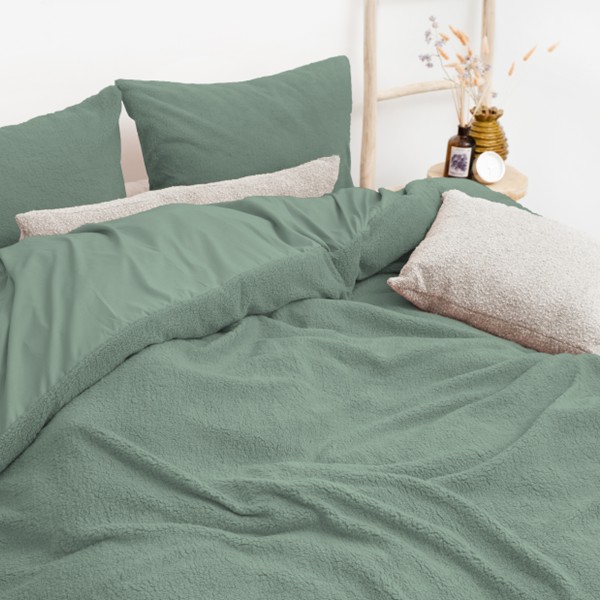 Sleeptime Dekbedovertrek Teddy - Groen 240 x 200/220 cm - Afbeelding 2