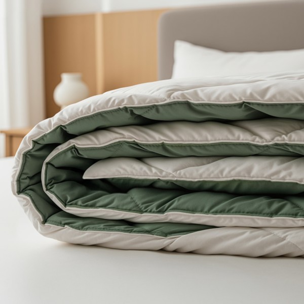 Lazy Dekbed Groen - Creme 240 x 200 cm - Afbeelding 3