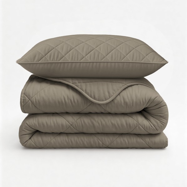 Lazy Dekbed Grijs - Taupe 200 x 200 cm