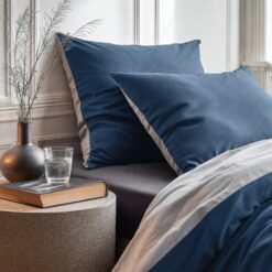 Twin Face Dekbedovertrek Navy & Wit 240 x 200/220 cm - Afbeelding 8