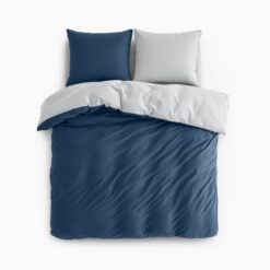 Twin Face Dekbedovertrek Navy & Wit 240 x 200/220 cm - Afbeelding 9