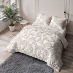 Lazy Dekbed Kello Taupe/Zand 240 x 200 Met Kussenslopen