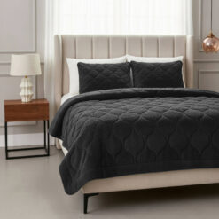 Lazy Dekbed Teddy Zwart 140 x 200 Met Luxe Kussensloop