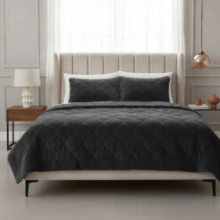 Lazy Dekbed Teddy Zwart 140 x 200 Met Luxe Kussensloop