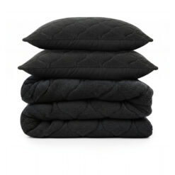 Lazy Dekbed Teddy Zwart 240 x 200 Met Luxe Kussenslopen