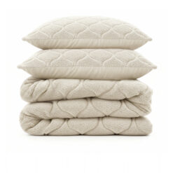 Lazy Dekbed Teddy Beige 200 x 200 Met Luxe Kussenslopen