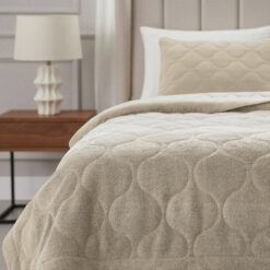 Lazy Dekbed Teddy Beige 200 x 200 Met Luxe Kussenslopen
