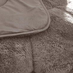 Lazy Dekbed Teddy Taupe/Grijs 140 x 200 Met Kussensloop