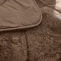 Lazy Dekbed Teddy Taupe/Bruin 140 x 200 Met Kussensloop