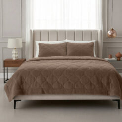 Lazy Dekbed Teddy Taupe/Bruin 200 x 200 Met Luxe Kussenslopen