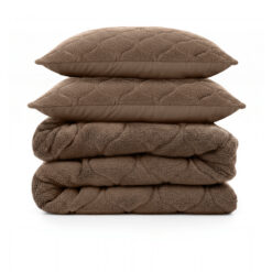 Lazy Dekbed Teddy Taupe/Bruin 200 x 200 Met Luxe Kussenslopen