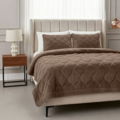 Lazy Dekbed Teddy Taupe/Bruin 240 x 200 Met Luxe Kussenslopen