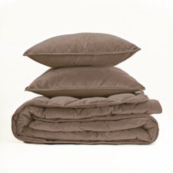 Lazy Dekbed Velvet Taupe/Bruin 140 x 200 Met Kussensloop