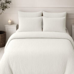 Lazy Dekbed Mousseline Beige 240 x 200 Met Kussenslopen