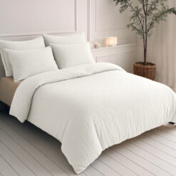 Lazy Dekbed Mousseline Beige 240 x 200 Met Kussenslopen