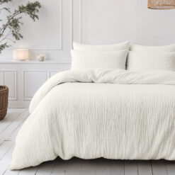 Lazy Dekbed Mousseline Beige 240 x 200 Met Kussenslopen