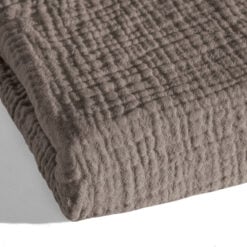 Lazy Dekbed Mousseline Donker Taupe 240 x 200 Met Kussenslopen