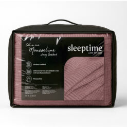 Lazy Dekbed Mousseline Oud roze 140 x 200 Met Kussensloop