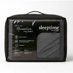 Lazy Dekbed Mousseline Antraciet 140 x 200 Met Kussensloop