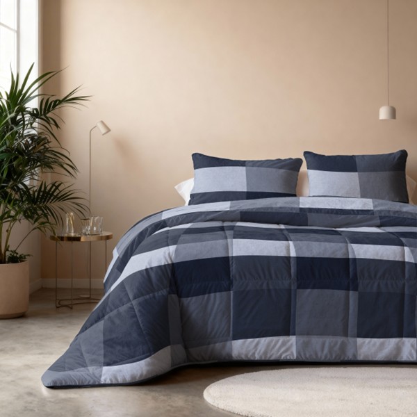 Lazy Dekbed Anne Blauw 200 x 200 cm - Afbeelding 6