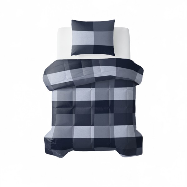 Lazy Dekbed Anne Blauw 200 x 200 cm - Afbeelding 2