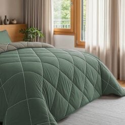 Alternative view of Lazy Dekbed Diamond - Groen - Kaki 240 x 200 cm