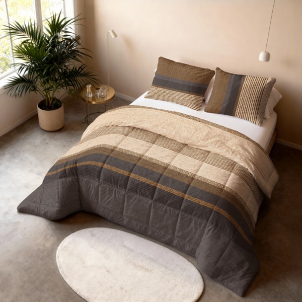 Lazy Dekbed Marina Taupe 140 x 200 cm - Afbeelding 3