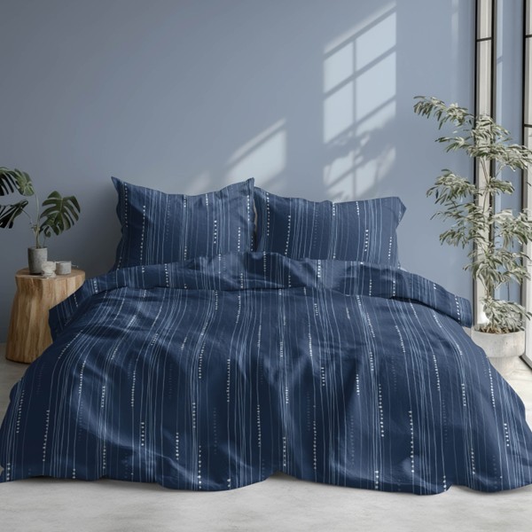 Romanette Dekbedovertrek Katoen Bondi Denim - Afbeelding 4