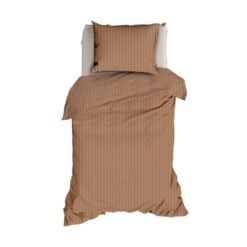 Alternative view of Satin d'Or Dekbedovertrek Satin Streep - Cappuccino
