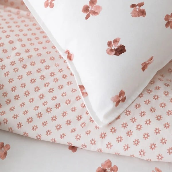 Town & Country Dekbedovertrek Satijn - Aqua Flower Pink - Afbeelding 2