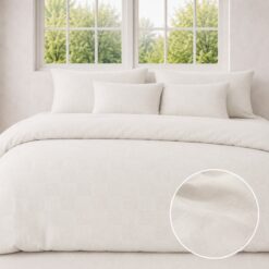 Town & Country Dekbedovertrek Washed Percal - Waffle Square Offwhite