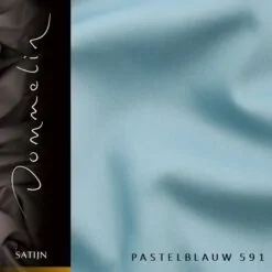 Dommelin hoeslaken satijn 300TC Pastelblauw