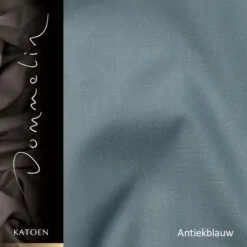 Dommelin hoeslaken katoen Antiekblauw