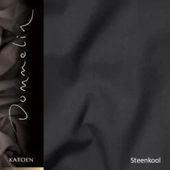 Dommelin hoeslaken katoen Steenkool