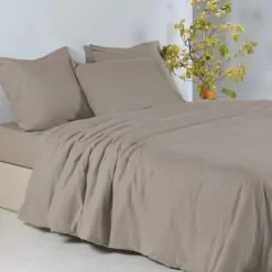Dommelin dekbedovertrek - Flanel Taupe