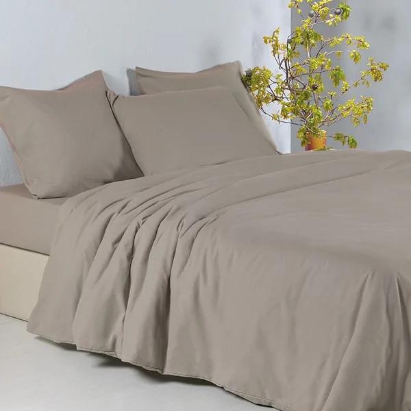 Dommelin dekbedovertrek - Flanel Taupe