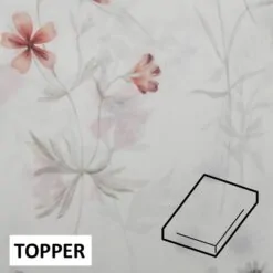 Dommelin Topper Hoeslaken Satijn 400TC - Dessin Field Rosso