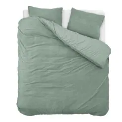 Sleeptime Dekbedovertrek Teddy - Groen 240 x 200/220 cm